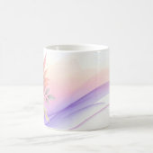 紫色のグラデーションの美しい花 コーヒーマグカップ (中央)