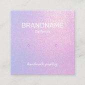 紫色のグラデーションテクスチャイヤリングスタッドロゴ スクエア名刺 (正面)