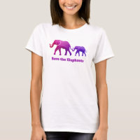 紫色のグラデーションピンク象カウカーフTシャツ