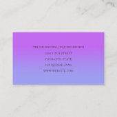 紫色のグラデーション付き名刺の色 名刺 (裏面)