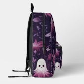 紫色のグラデーション幽霊 プリントバックパック (左)