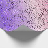 紫色のグラデーション水玉模様トレンディーパターン ラッピングペーパー (角)