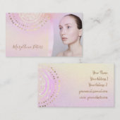 紫色のグラデーション背景名刺 名刺 (正面/裏面)