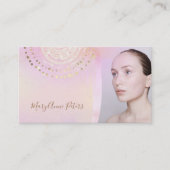 ・紫色のグラデーション背景 名刺 (正面)