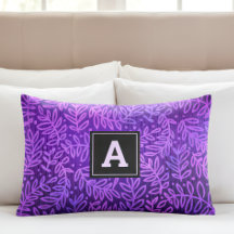 紫色のグラデーション葉柄モノグラはっきりしたム