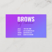 紫色のグラデーション |モダンプロフェッショナルQRコード 名刺 (裏面)