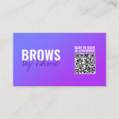 紫色のグラデーション |モダンプロフェッショナルQRコード 名刺 (正面)