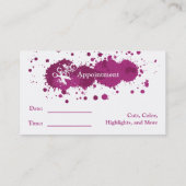 紫色のグランジ切ります 予約カード (裏面)