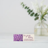 紫色のグリッターの名刺 スキニー名刺 (スタンド正面)