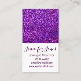 紫色のグリッターの名刺 名刺
