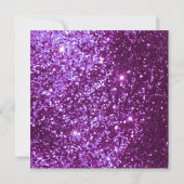 紫色のグリッターの結婚式のリハーサルの夕食 招待状 (裏面)