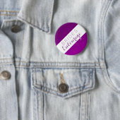 紫色のグリッターの花嫁の側近の新婦付添人ボタン 缶バッジ (インサイチュ)