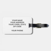 紫色のグリッターの髭の水玉模様 ラゲッジタグ (裏面横)