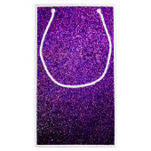 紫色のグリッターは袋に入れます感謝していしています スモールペーパーバッグ (裏面)