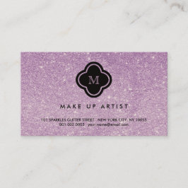 紫色のグリッターは魅力的でシックなプロフィールカード光っています 名刺
