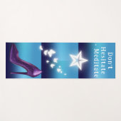 紫色のグリッターハイヒールの靴(青いグラデーション) | ヨガマット (正面(横))