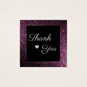 紫色のグリッター感謝していyouプロファイルカード (正面)