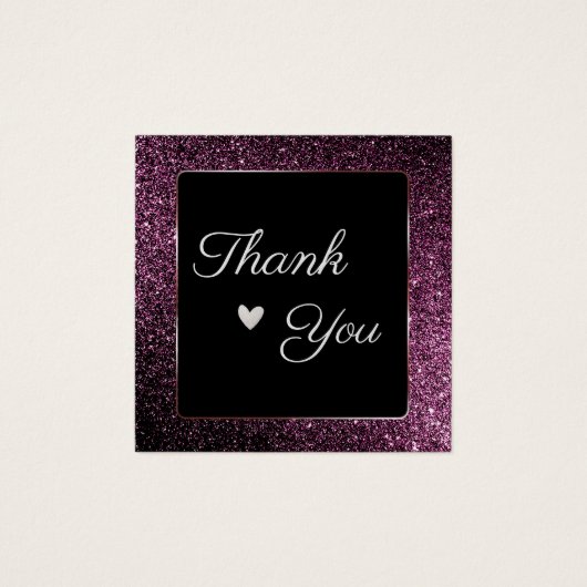 紫色のグリッター感謝していyouプロファイルカード (正面)