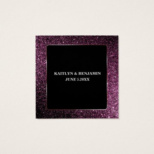 紫色のグリッター感謝していyouプロファイルカード (裏面)