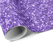 紫色のグリッター ラッピングペーパー (ロールコーナー)
