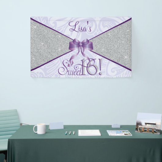 紫色のグリッター、菓子16 横断幕 (トレードショー)