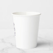 紫色のグレーと白のモノグラムの退職パーティー 紙コップ (左)