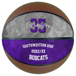 紫色のグレーのチーム名の最後の季節のキープサク バスケットボール