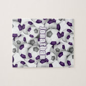 紫色のグレーチームカラーズボーイズサッカー ジグソーパズル (横)