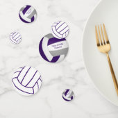 紫色のグレーチームカラーバレーボール誕生日 コンフェッティ (グループ)