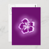 紫色のグローデザイン ポストカード (正面/裏面)