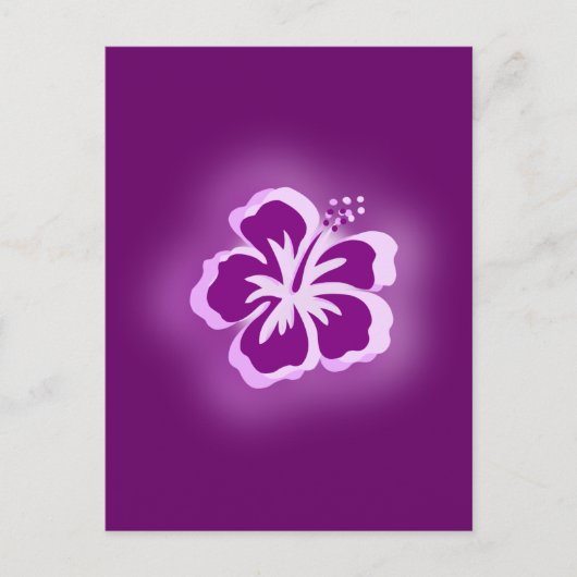 紫色のグローデザイン ポストカード (正面)