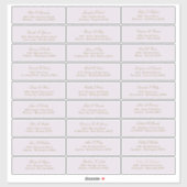 紫色のゲスト名のアドレスにエレガントなゴールドスクリプト シール (シート)