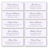 紫色のゲスト名のアドレス。出荷結婚ラベル シール (正面)