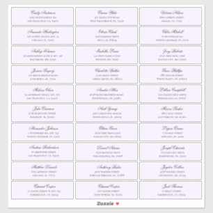 紫色のゲスト名のアドレス。出荷結婚ラベル シール