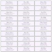 紫色のゲスト名のアドレス。出荷結婚ラベル シール (正面)