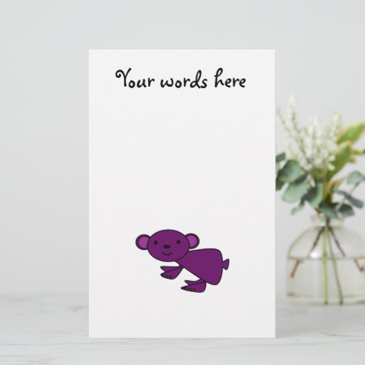 紫色のコアラ 便箋 (スタンド正面)
