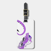 紫色のコイル状のドラゴン ラゲッジタグ (正面縦)