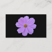 紫色のコスモス – 黒 名刺 (裏面)