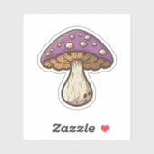 紫色のコテージのキノコ シール (シート)