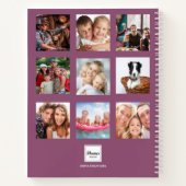 紫色のコラージュのモノグラムモダン日記 ノートブック (裏面)