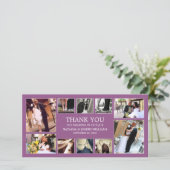 紫色のコラージュ | 結婚サンキューカード サンキューカード (スタンド正面)