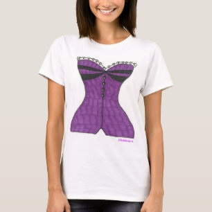紫色のコルセット Tシャツ