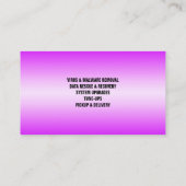 紫色のコンピュータ修復名刺 名刺 (裏面)