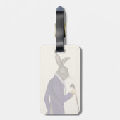 紫色のコートのウサギ2 ラゲッジタグ (裏面縦)