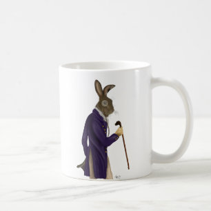 紫色のコート2のノウサギ コーヒーマグカップ