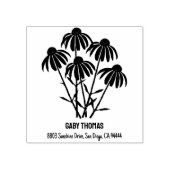 紫色のコーンフラワーゴムスタンプ ラバースタンプ (インプリント)