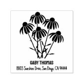 紫色のコーンフラワーセルフインクスタンプ セルフインキングスタンプ (デザイン)