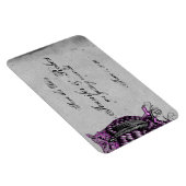 紫色のゴシックのフクロウのプシュウェディング日付を保存 マグネット (右側)