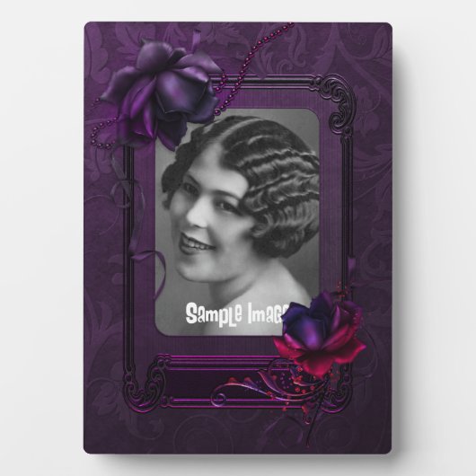 紫色のゴシック様式のアートフレームプラーク フォトプラーク (正面)