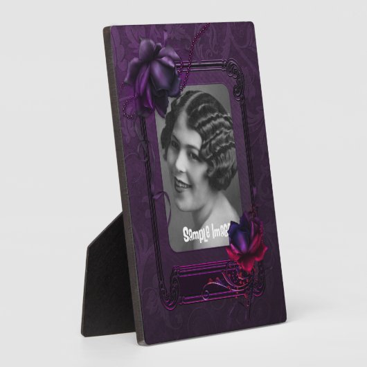 紫色のゴシック様式のアートフレームプラーク フォトプラーク (側面)